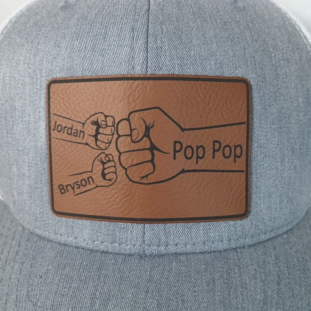 The Classics Yupoong POP POP Leather Patch Polyester Snapback Baseball Cap